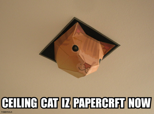 ceiling_cat_papercraft Papercraft Ceiling Cat